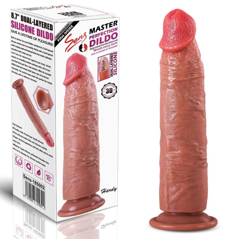 Hardy - Ultra Yumuşak Doku Testissiz Realistik Dildo Çift Katmanlı