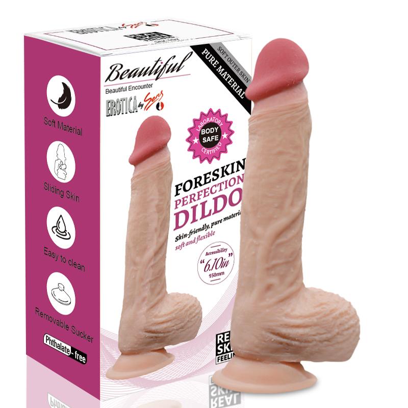 Foreskin Perfection Dildo 20.5 CM 