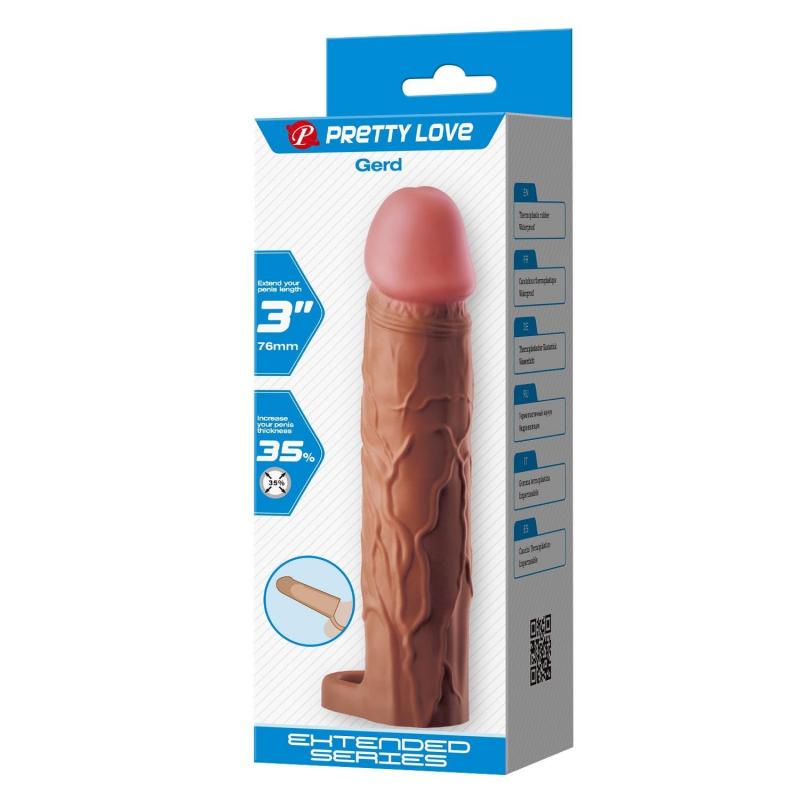 Melez Rengi Silikon Penis Kılıfı - Gerd