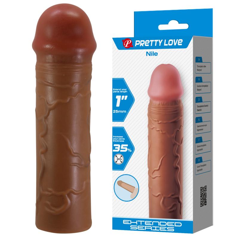 Melez Rengi Silikon Penis Kılıfı - Nile