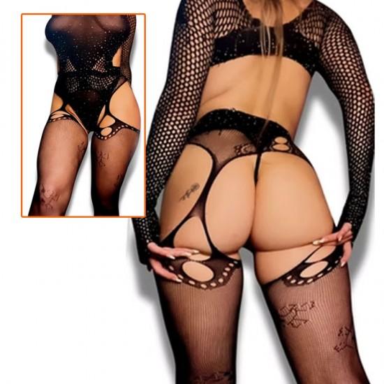 Fantazi vücut çorabı 9758