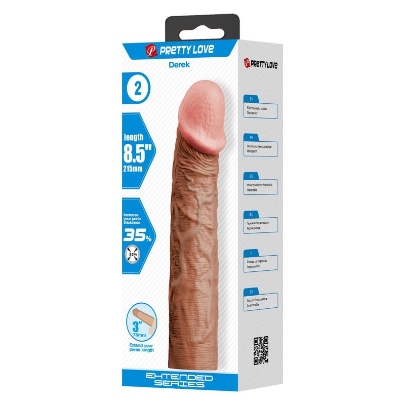 Melez Rengi Silikon Penis Kılıfı - Derek 