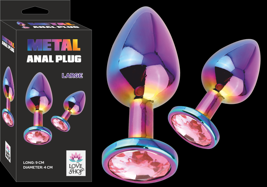 Anal metal plug Large Multıcolor