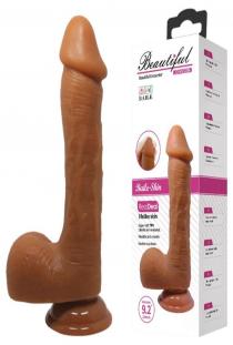 23,5 cm Realistik Vantuzlu Melez Dildo Penis