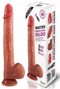 Master Perfection Dildo Frank - Isıtmalı İleri Geri Hareketli ve Rotasyonlu Gerçekçi Damarlı Yapay Penis Vibrator