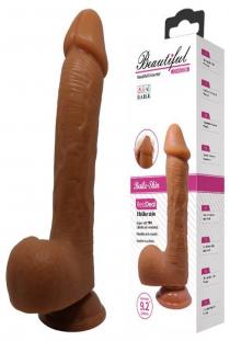 23,5 cm Realistik Vantuzlu Melez Dildo Penis