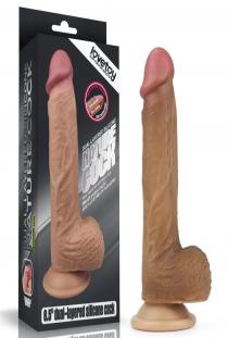 22 CM Yumuşak Dokulu Çift Katmanlı Platin Silikon Realistik Melez Penis