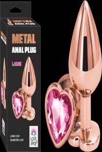 Anal metal plug Large Pink