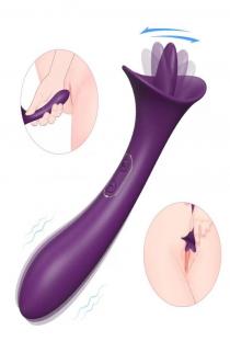 TARA Manyetik Şarjlı Çift Motorlu G-Spot ve Klitoris Uyarıcı Hareketli Dil Vibratör