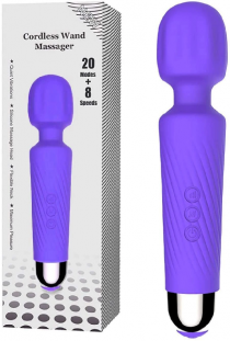 Cordles wand masseger purple