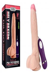 20,5 cm Gerçekçi Titreşimli Dildo Vibratör Penis